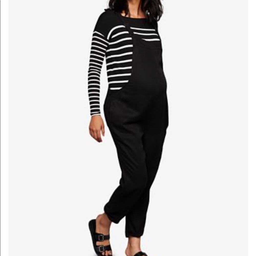 Maternity black overalls